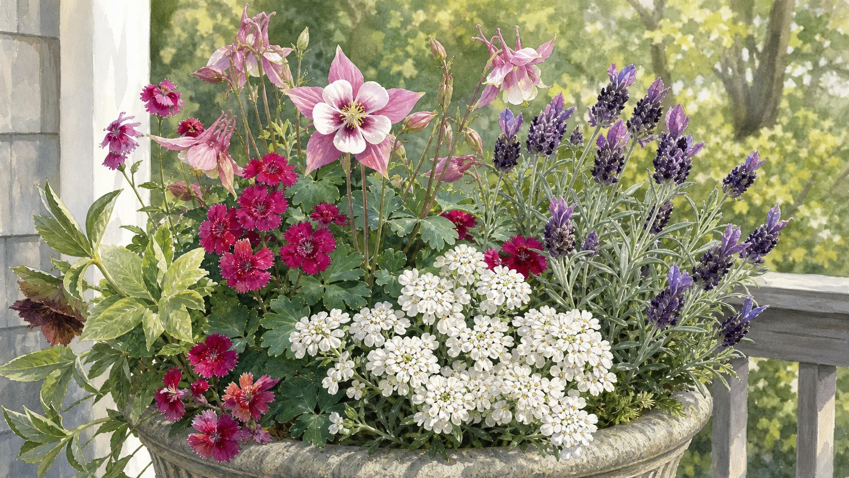 Spring container botanical