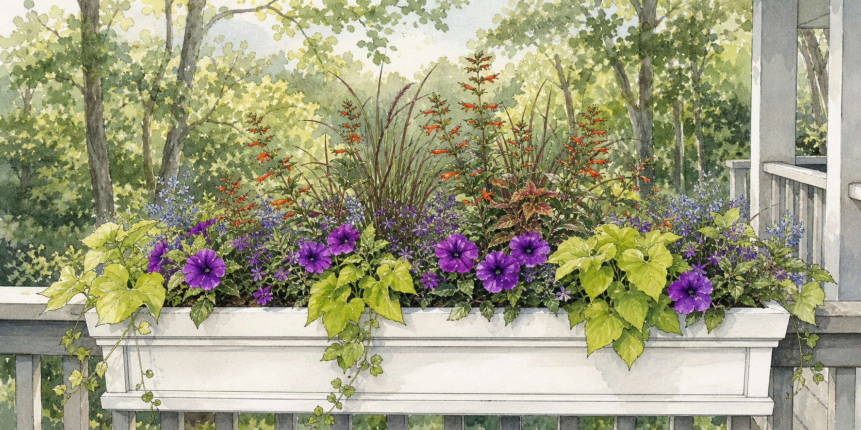 Summer window box sketch